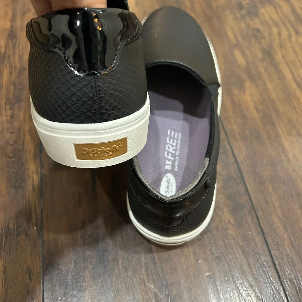 Dr. Scholl's Black Textured Slip-On Loafers - Picture 4 of 7